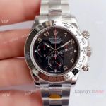 1:1 Replica Rolex Daytona Noob Factory SWISS 4130 Watch Stainless Steel Black Dial